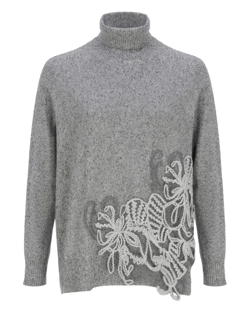 D.EXTERIOR Verzierter Rollkragenpullover - Grau Grau