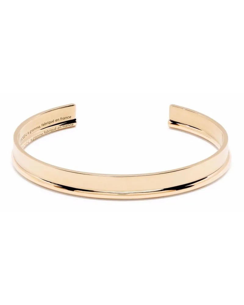Le Gramme Poliertes 18kt Ribbon Gelbgoldarmspangen-Set Gold