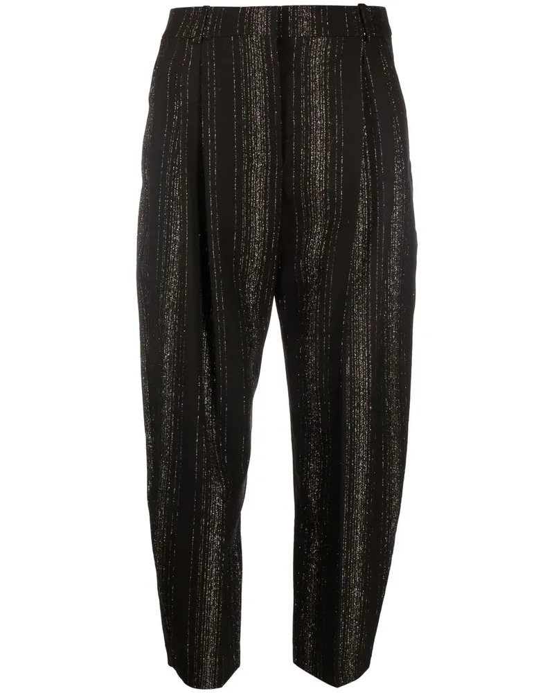 Stella McCartney Cropped-Hose mit hohem Bund - Schwarz Schwarz