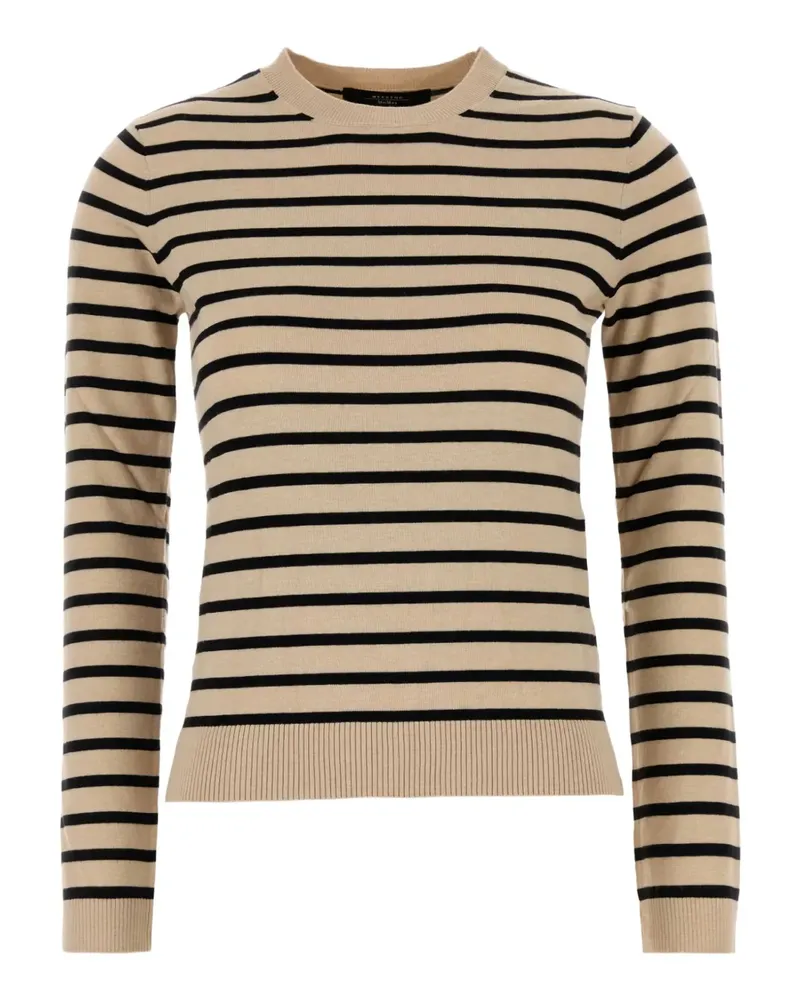 Max Mara Gestreifter Pullover - Nude Nude