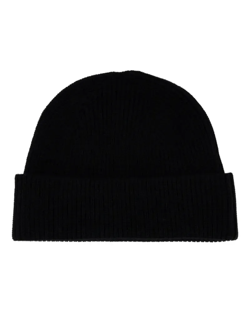 Ermenegildo Zegna Gerippte Beanie - Schwarz Schwarz