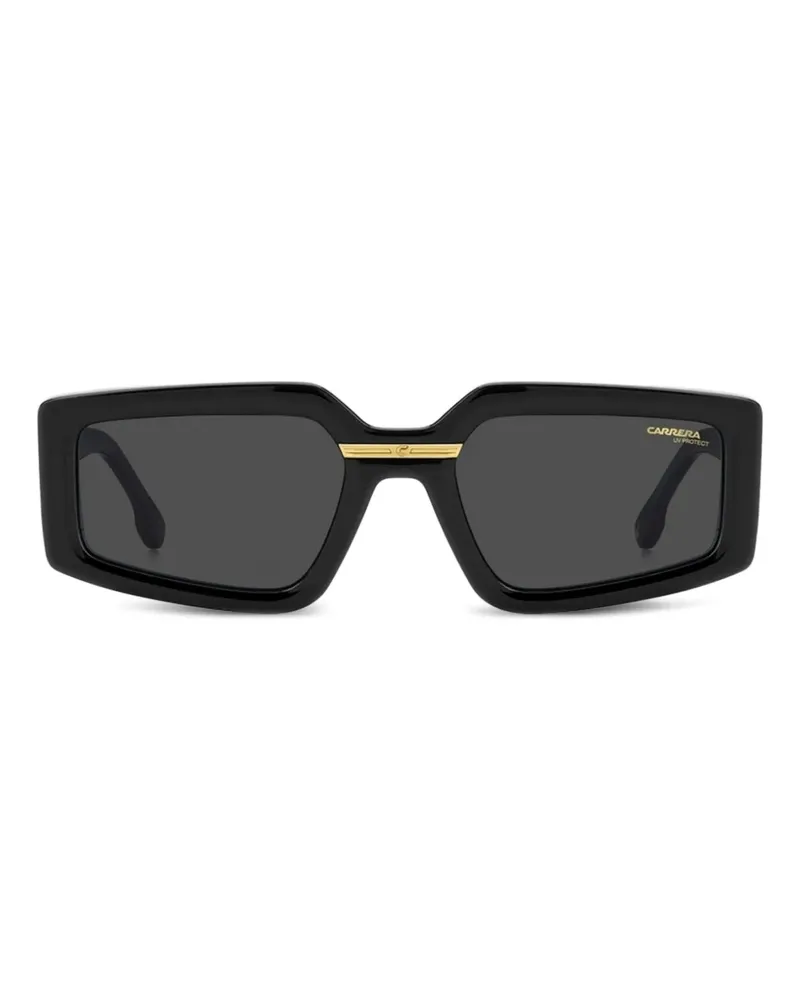 Carrera Sonnenbrille mit eckigem Gestell - Schwarz Schwarz