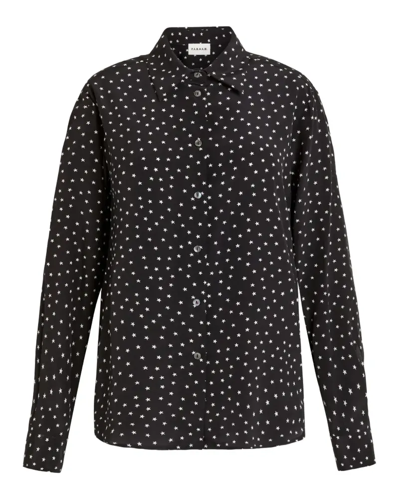 P.A.R.O.S.H. P.A.R.O H. Hemd mit Sterne-Print - Schwarz Schwarz