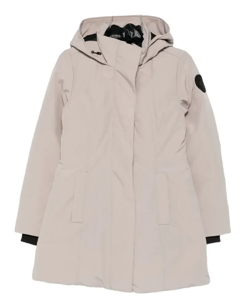 Canada Goose logo-patch hooded coat - Nude Nude