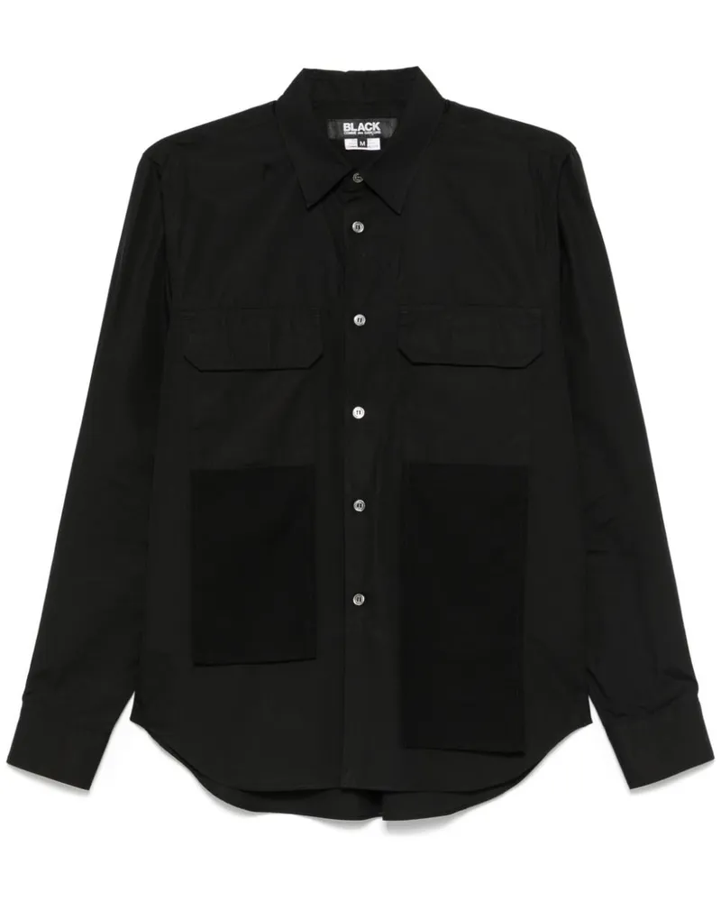 Comme des Garçons Hemd mit drapiertem Detail - Schwarz Schwarz