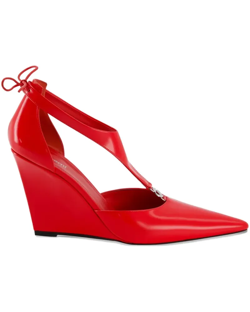 COPERNI Wedge-Pumps mit T-Riemen - Rot Rot