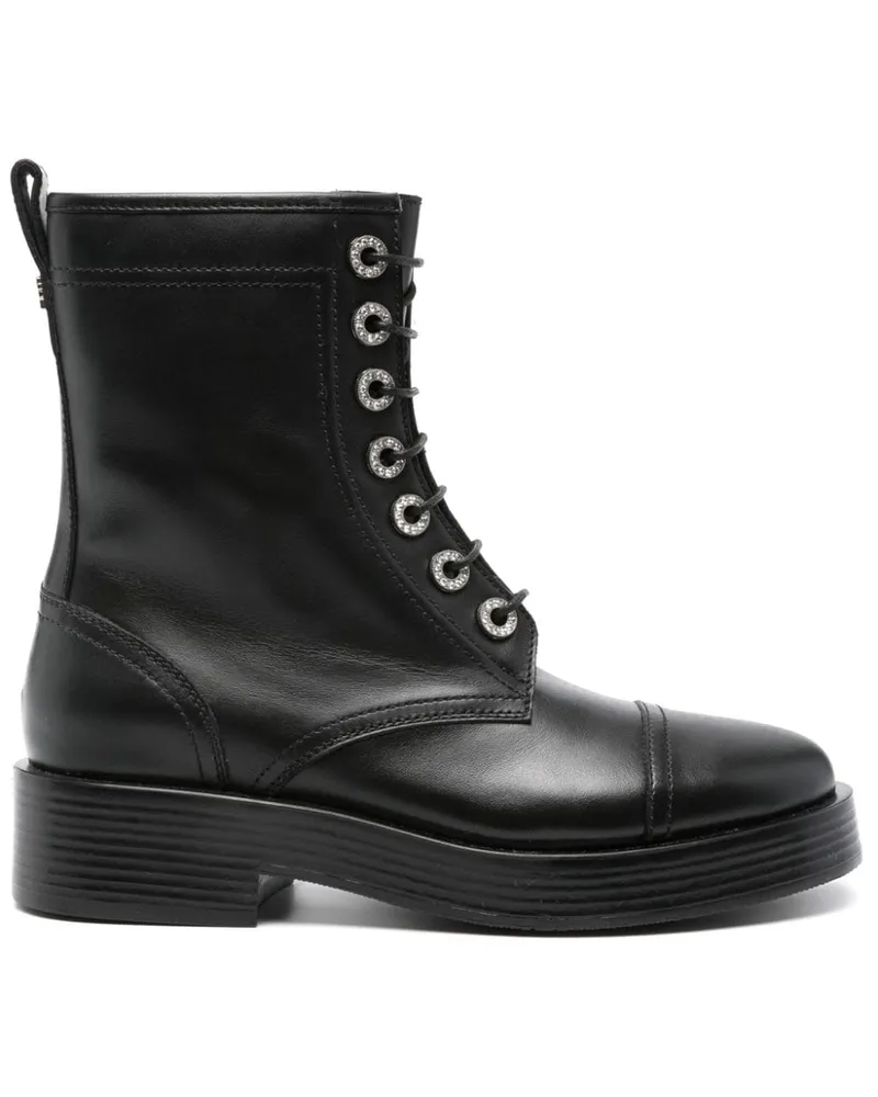 Casadei Stiefeletten aus Leder - Schwarz Schwarz