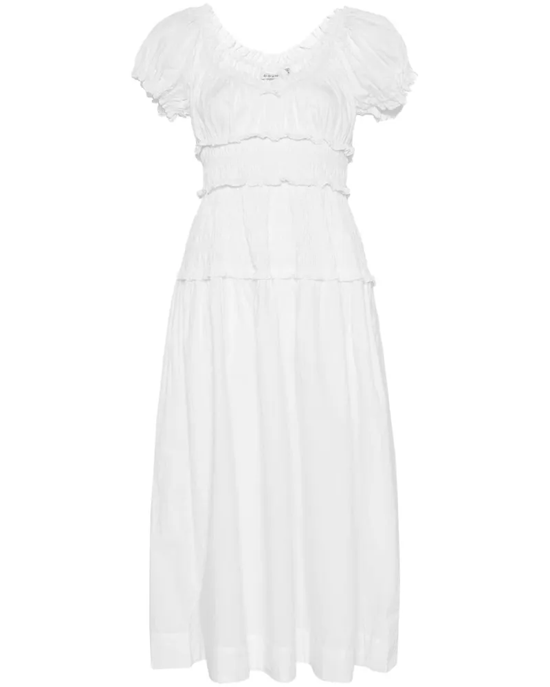 DÔEN Leanne Midikleid - Weiß Weiß