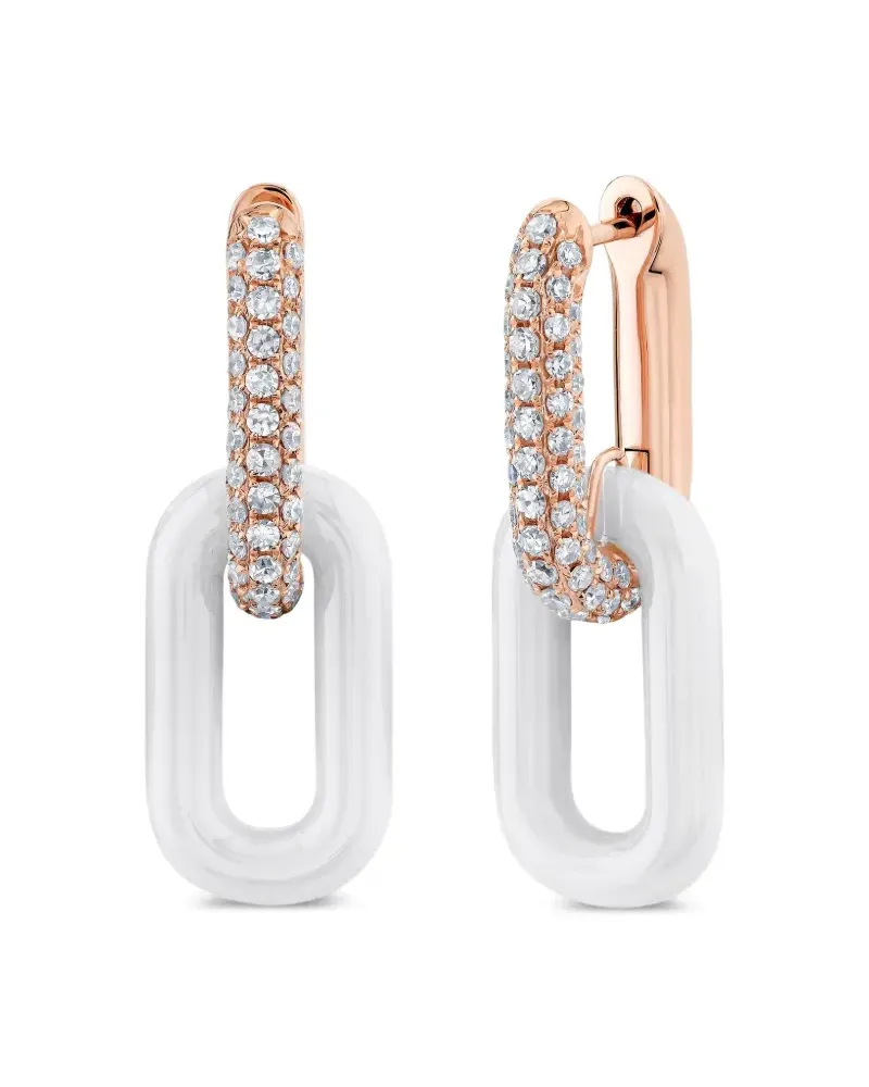 SHAY 18kt Rotgoldohrringe mit Diamanten - Rosa Rosa