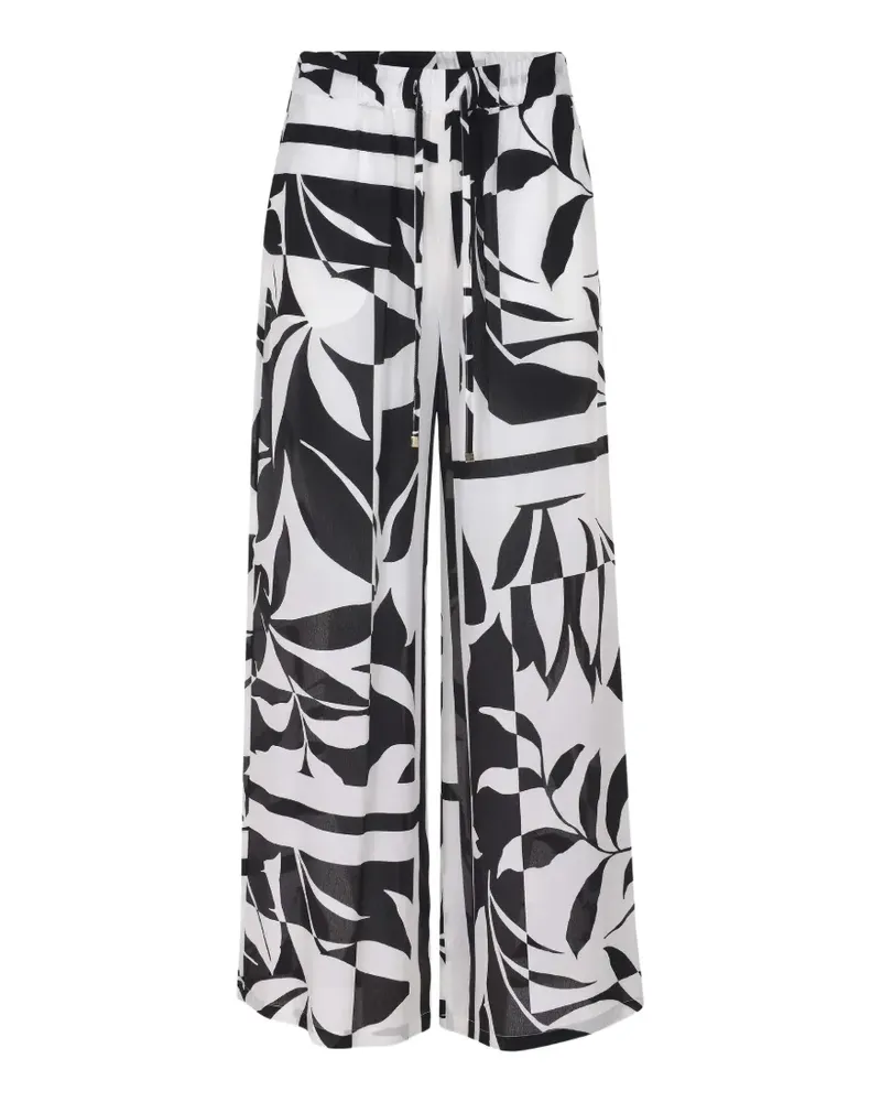 Max Mara Bchvoto floral-print palazzo pants - Weiß Weiß