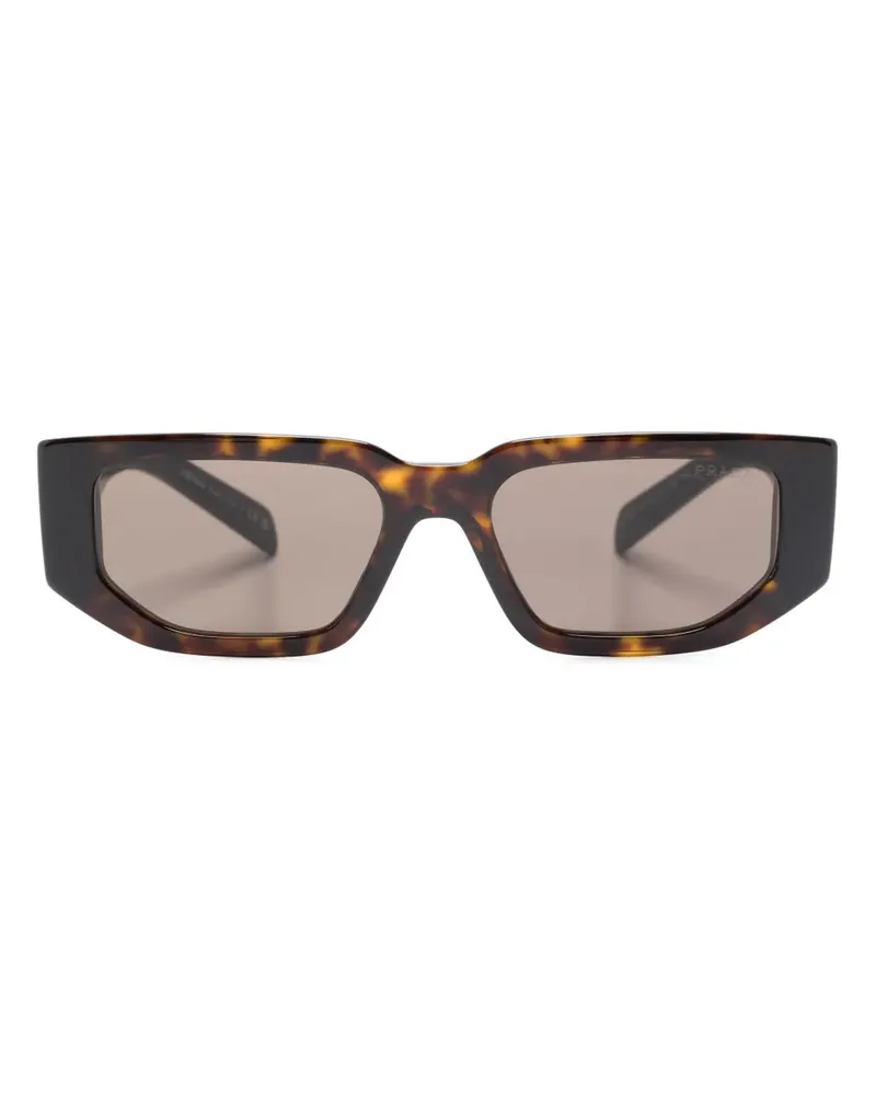 Prada Sonnenbrille mit eckigem Gestell - Braun Braun