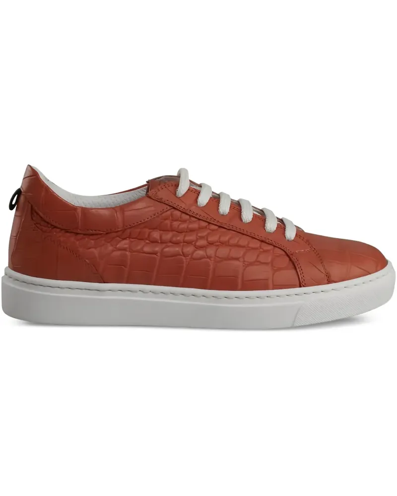 Kiton Sneakers aus Leder - Orange Orange