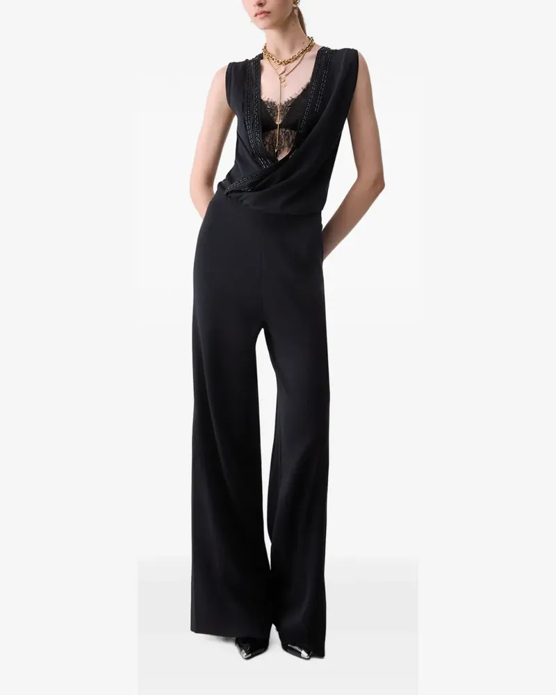 Liu Jo long knitted jumpsuit - Schwarz Schwarz