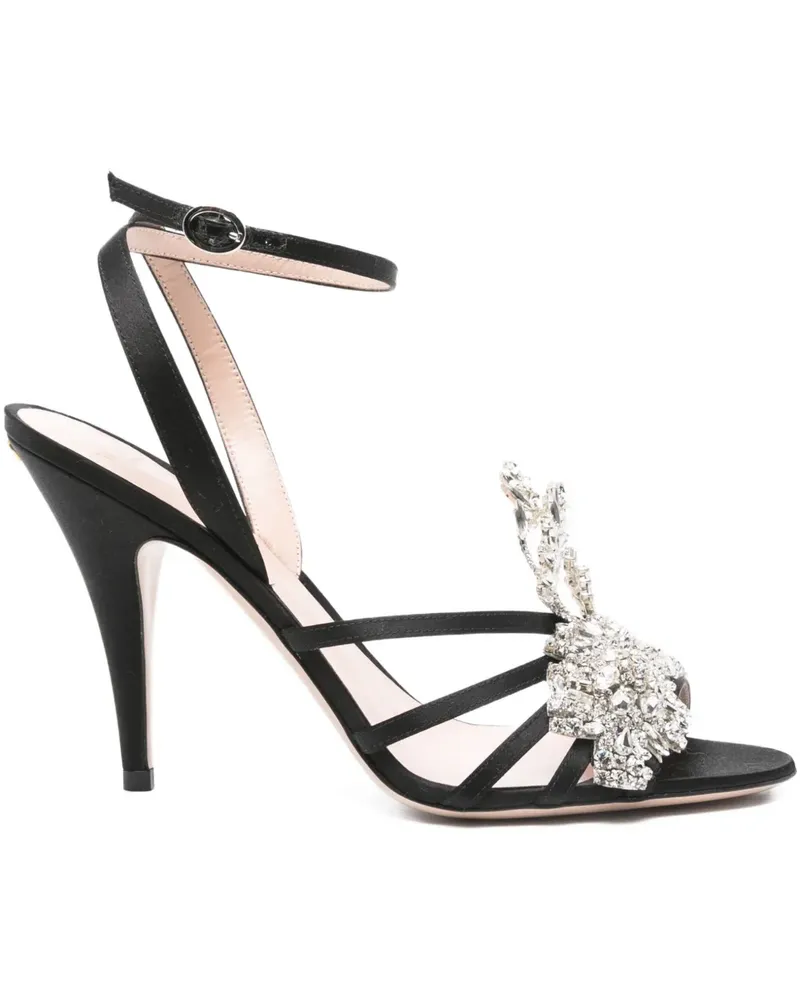 Valentino Garavani Sandalen mit Kristallen 95mm - Schwarz Schwarz