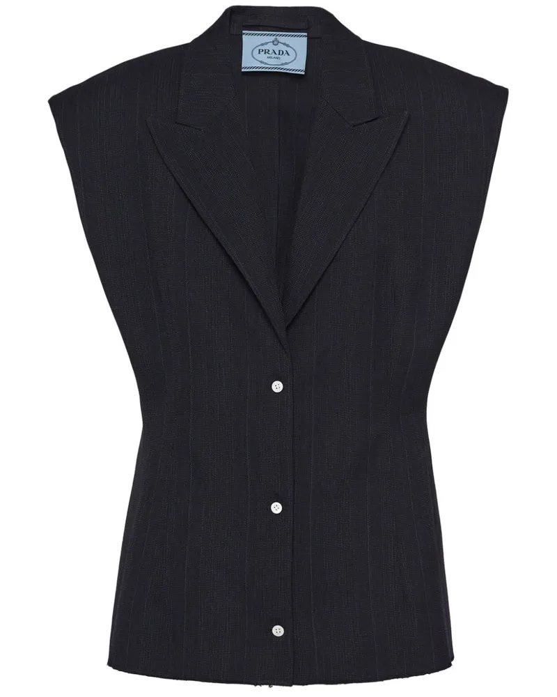 Prada Top mit Gürtel - Blau Blau
