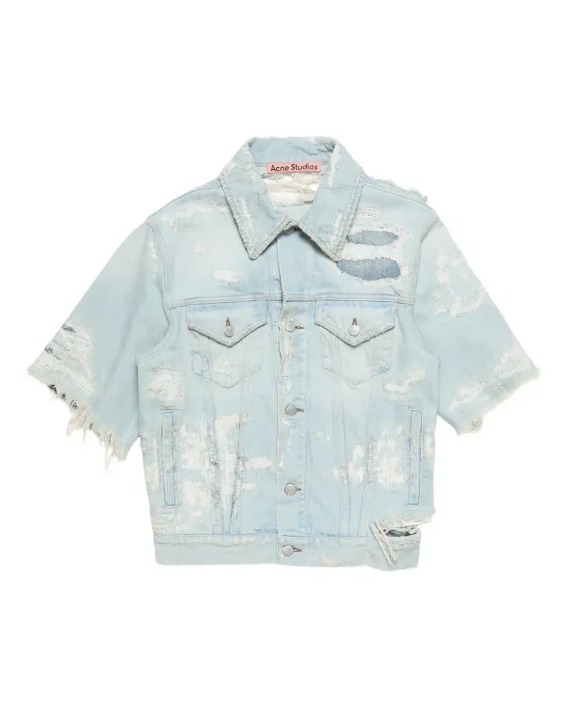 Acne Studios Ausgebesserte Jeansjacke - Blau Blau