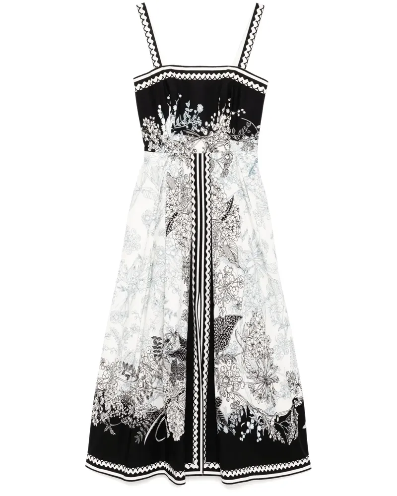 Elie Saab Kleid mit Print - Schwarz Schwarz