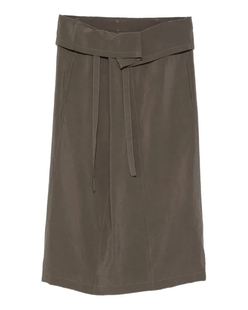 ALYSI Midirock mit Schleifenverschluss - Braun Braun