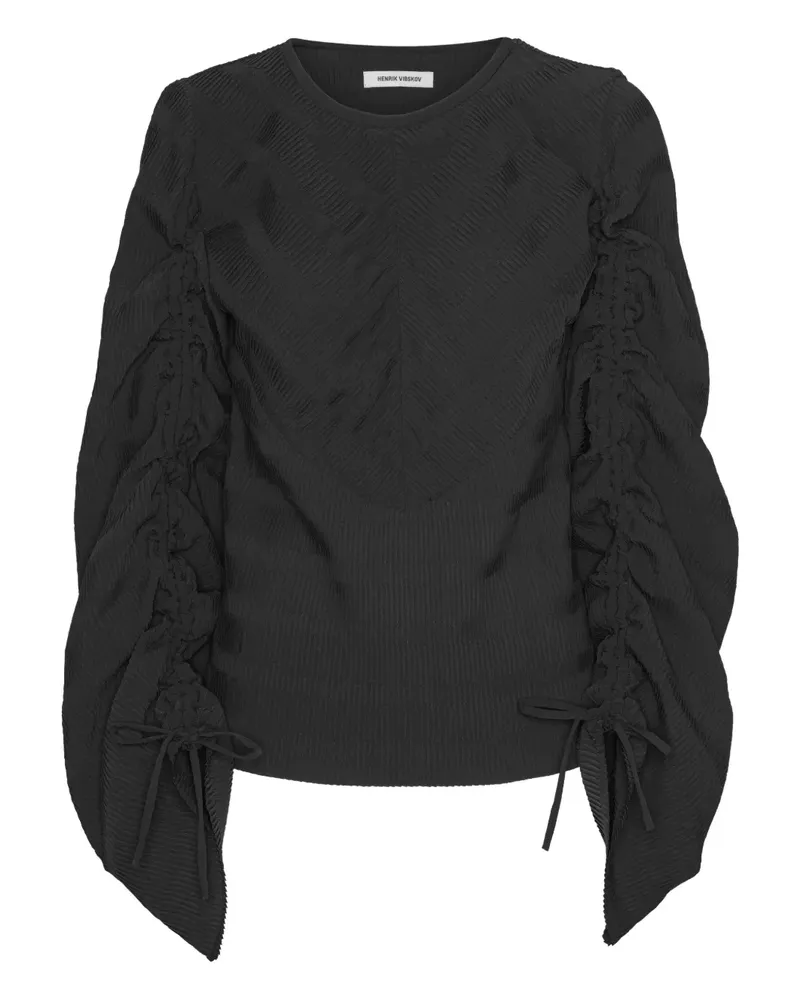 Henrik Vibskov Bluse mit gerafften Details - Schwarz Schwarz