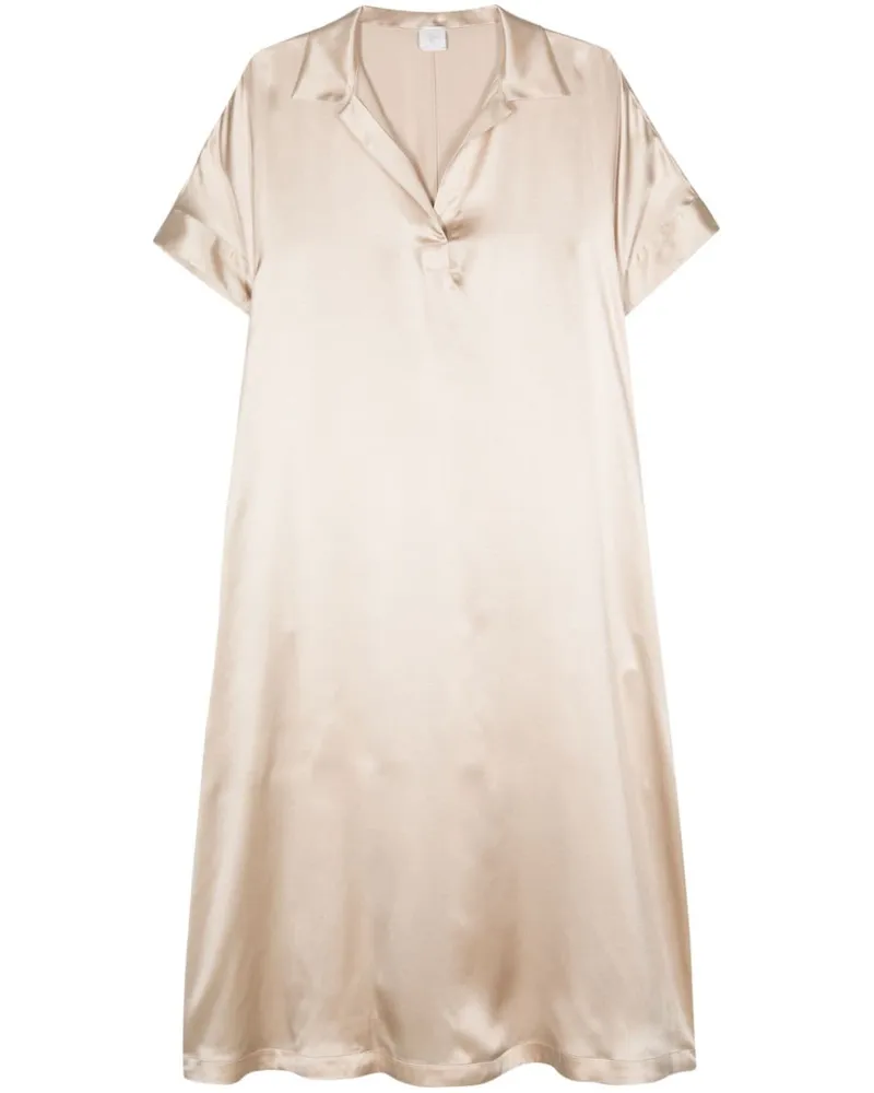 Eleventy Maxikleid aus Satin - Nude Nude
