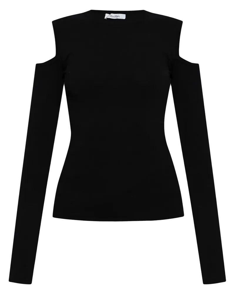 Max Mara Oberteil mit Cut-Outs - Schwarz Schwarz