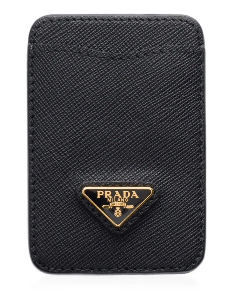 Prada Saffiano-leather card holder - Schwarz Schwarz