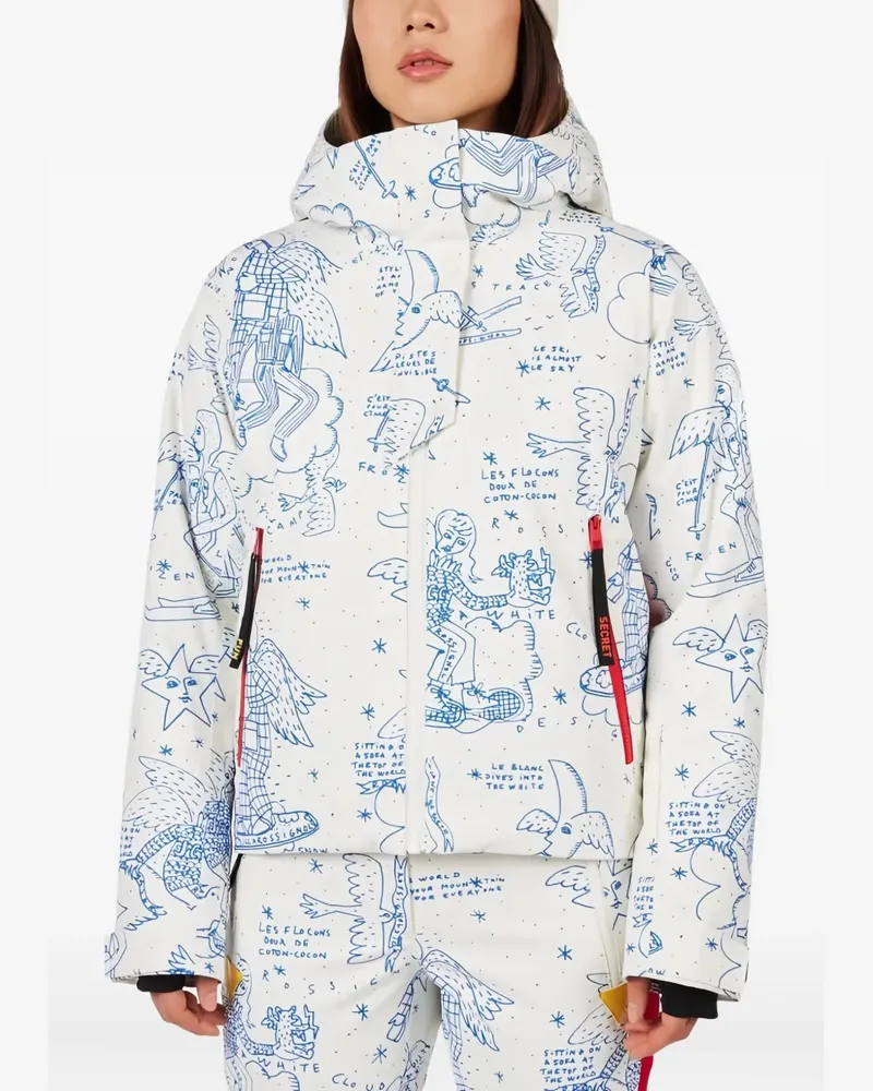 Rossignol Kapuzenjacke mit Muster - Weiß Weiß