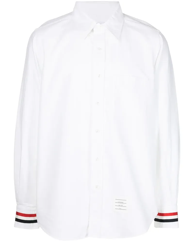 Thom Browne Hemd mit Ripsbändern - Weiß Weiß