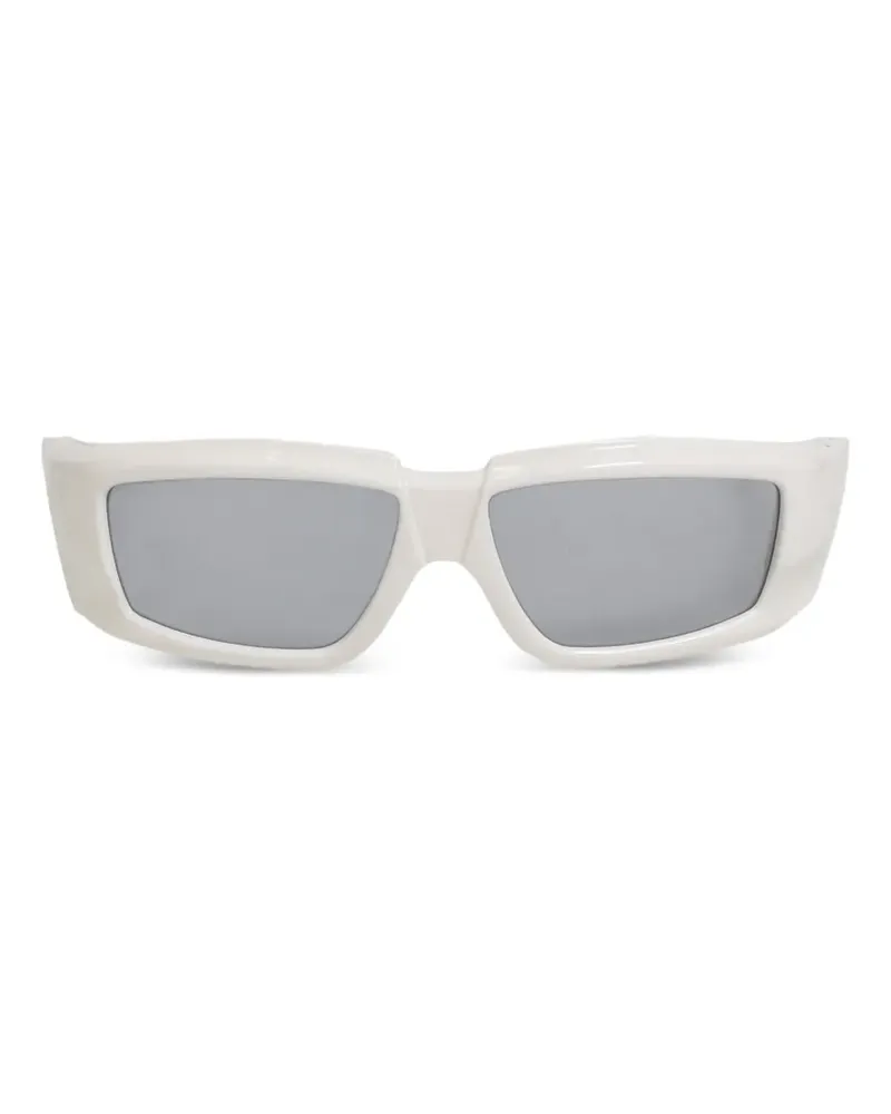 Rick Owens Rick geometric-frame sunglasses - Weiß Weiß
