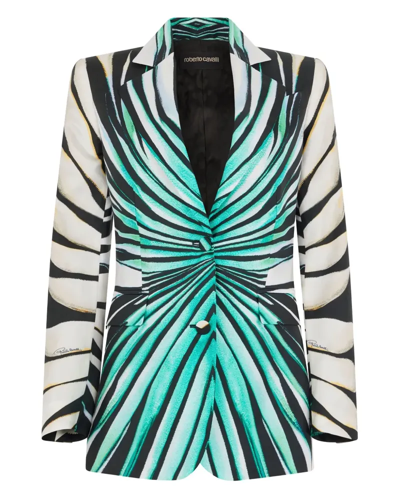 Roberto Cavalli Sakko mit Print - Blau Blau