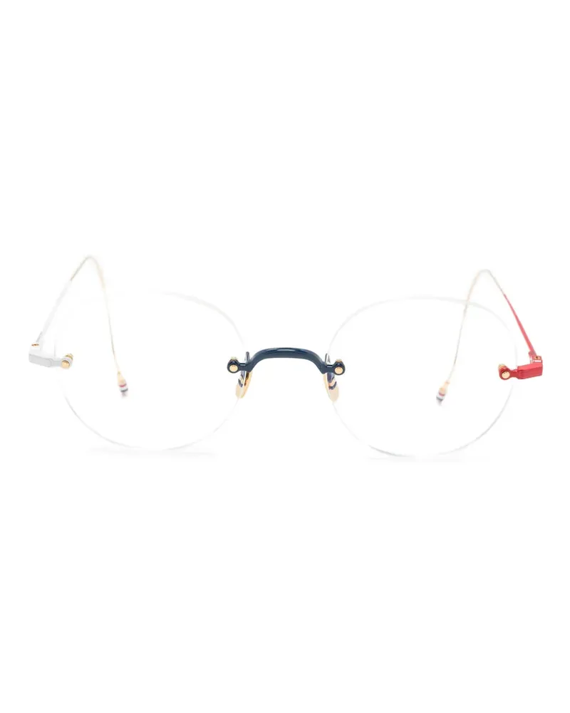 Thom Browne Brille mit ovalem Gestell - Blau Blau