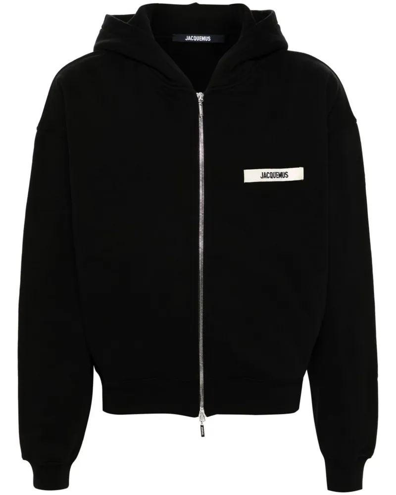 Jacquemus Le Hoodie Gros Grain Hoodie - Schwarz Schwarz