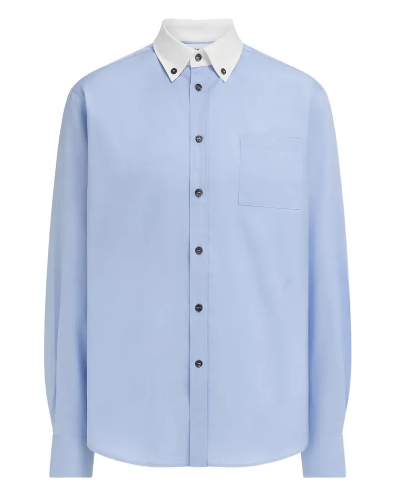 Ferragamo Button-down-Hemd mit Kontrastkragen - Blau Blau