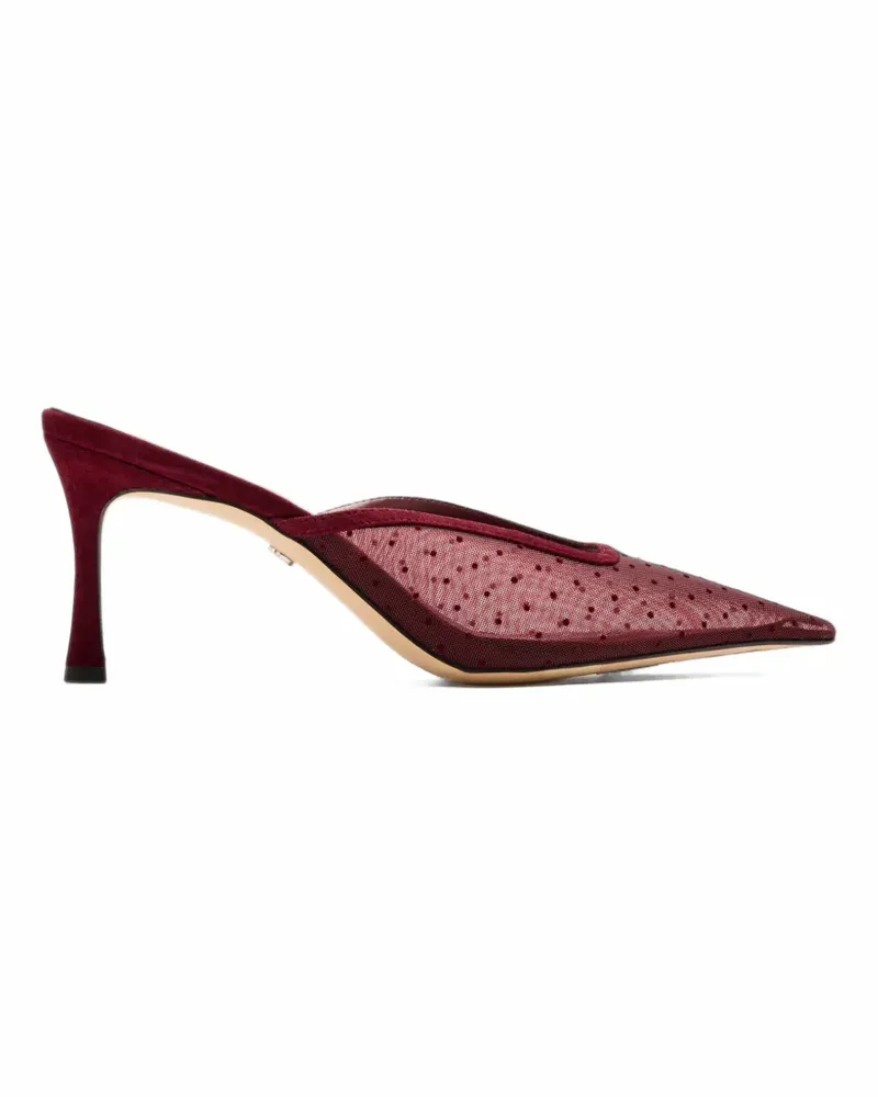 Sam Edelman Margeaux polka-dot mesh mules - Rot Rot