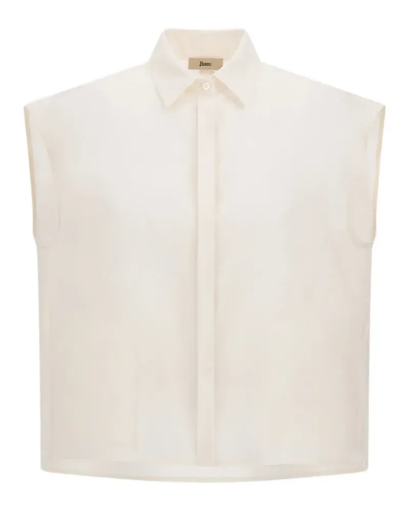 Herno sleeveless boxy-fit shirt - Weiß Weiß