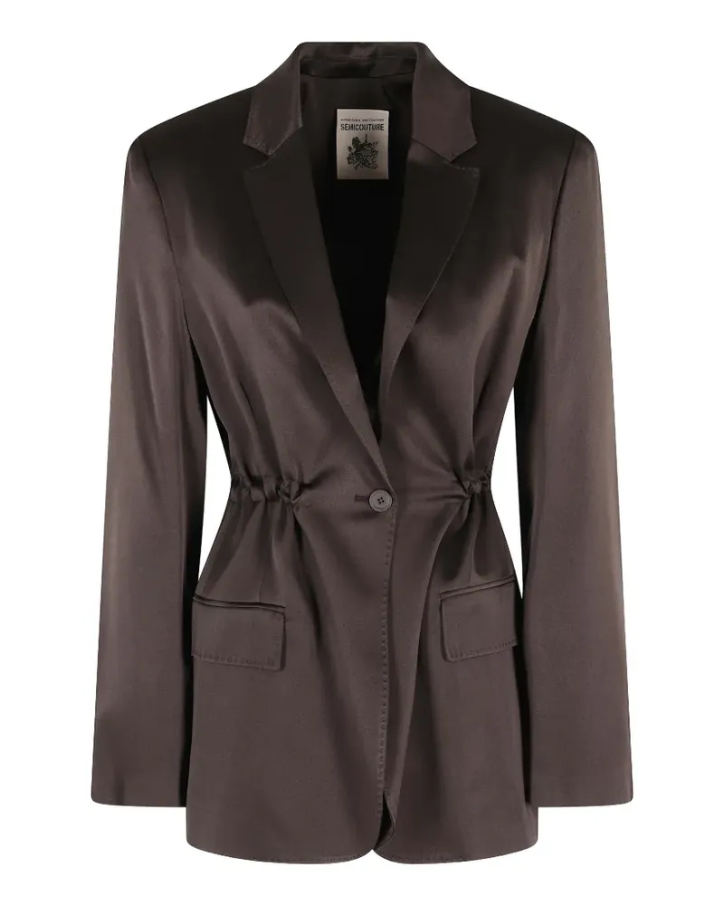 Semicouture Marta drawstring-waist jacket - Braun Braun