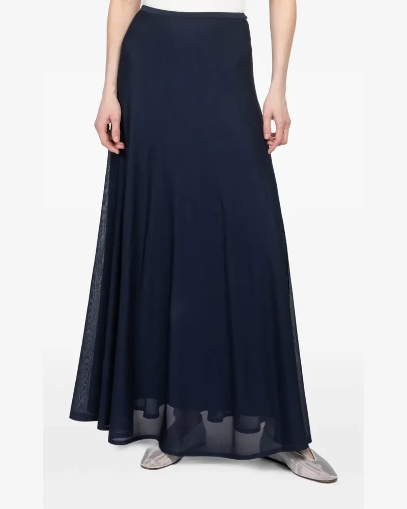 Brandon Maxwell mesh maxi skirt - Blau Blau