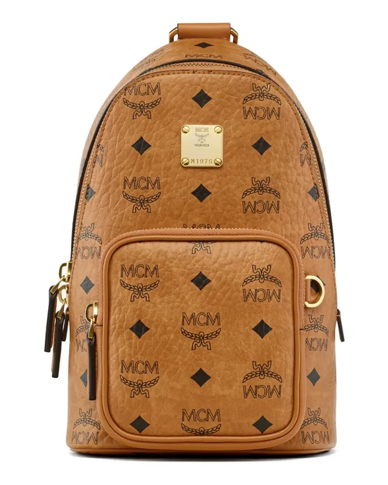 MCM Aren Visetos Kuriertasche - Nude Nude