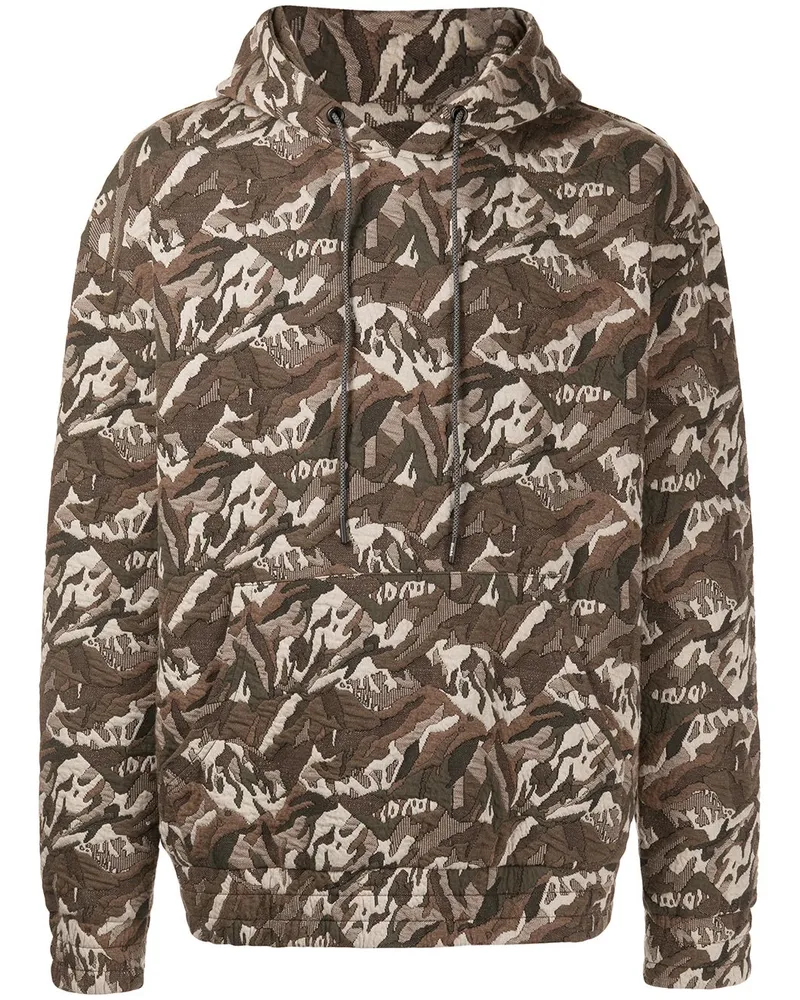 Mostly Heard Rarely Seen Hoodie aus Camouflage-Jacquard Grün