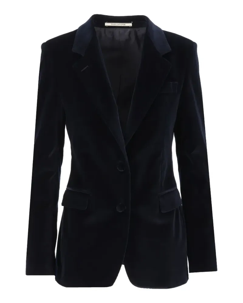 Tagliatore Parigi velvet blazer - Blau Blau