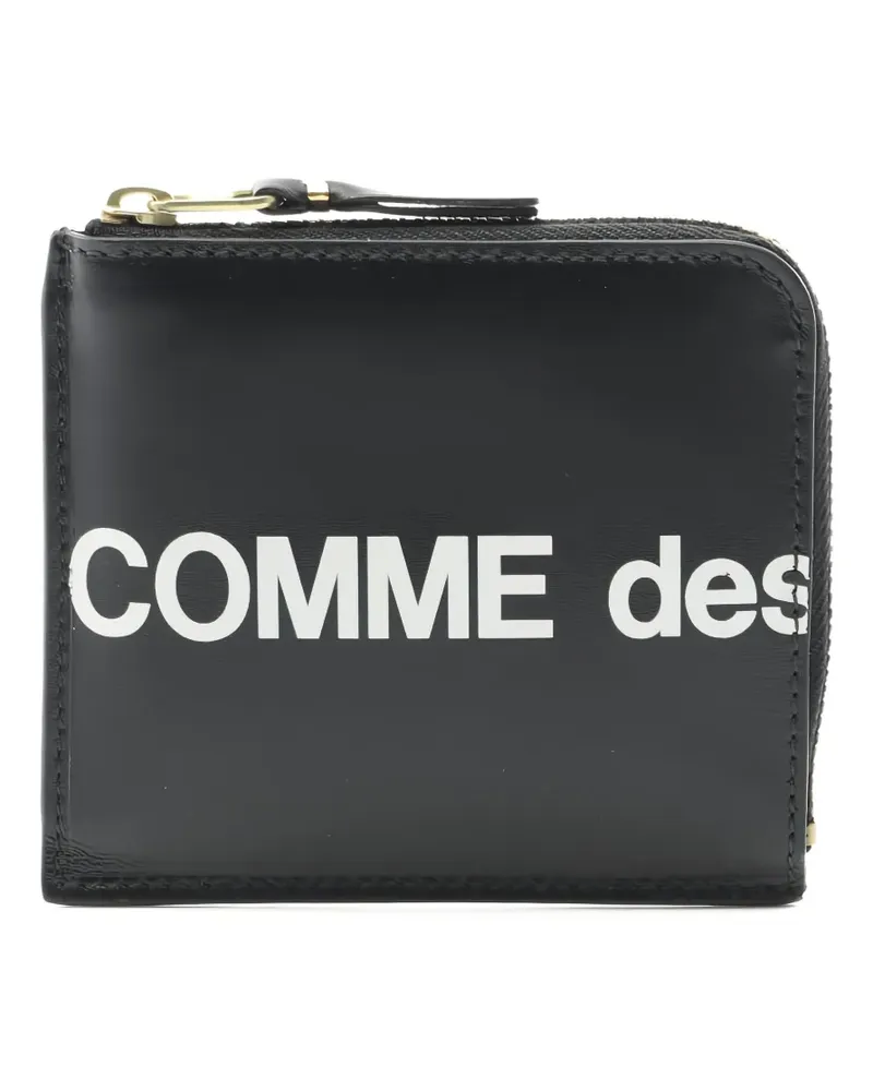 Comme des Garçons logo-print leather coin purse - Schwarz Schwarz