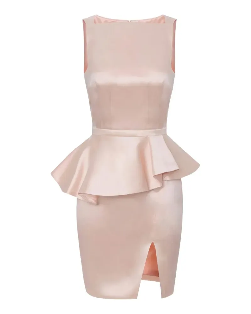 Elisabetta Franchi Minikleid aus Gazar-Stoff mit Volant - Rosa Rosa