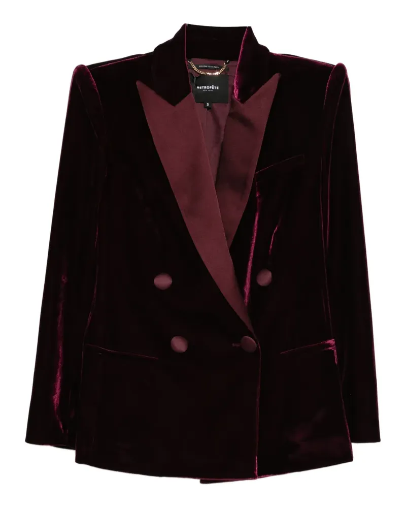 Retrofête double-breasted shawl-lapel jacket - Rot Rot