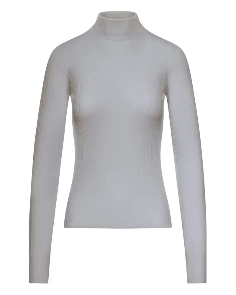 SPORTMAX Gerippter Pullover - Grau Grau
