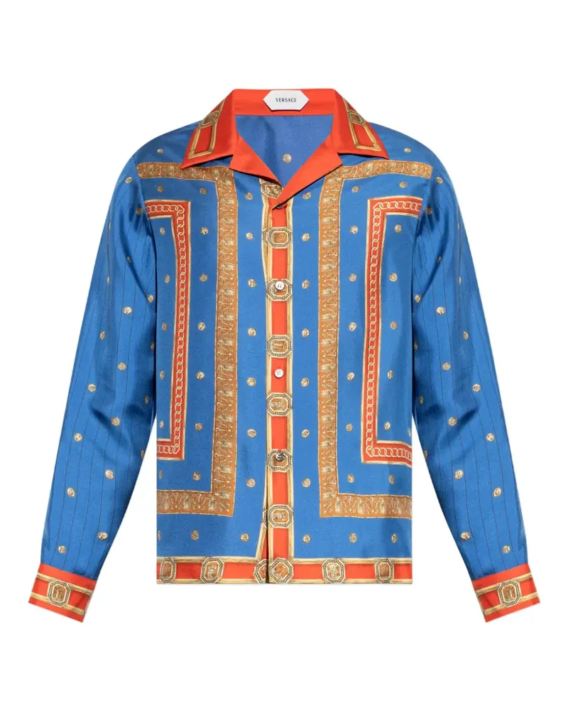Versace printed silk shirt - Blau Blau