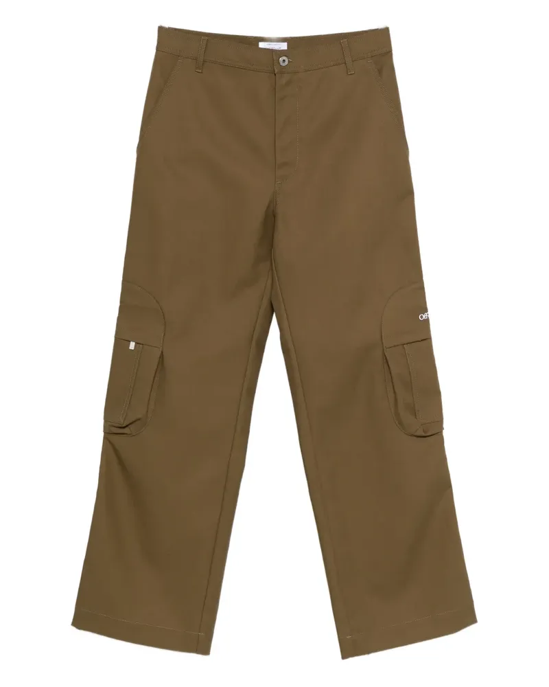 OFF-WHITE cargo pocket trousers - Braun Braun