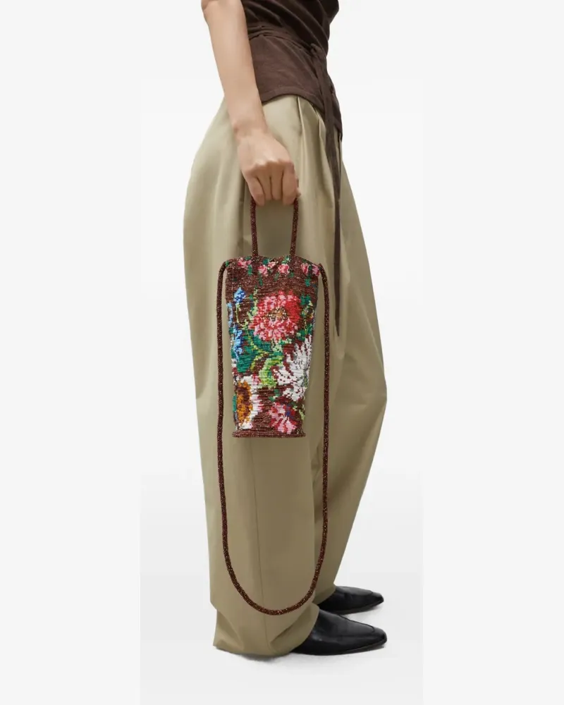 CORDERA Peonia beaded shoulder bag - Braun Braun