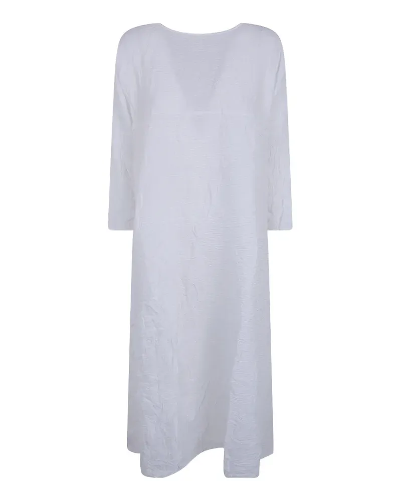 Daniela Gregis crinkled-finish boat-neck dress - Weiß Weiß