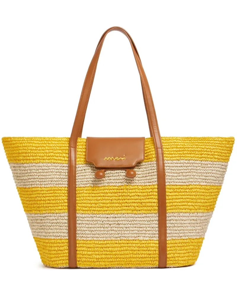 Marni Mittelgroße Trunkaroo Beach Tote Bag - Gelb Gelb