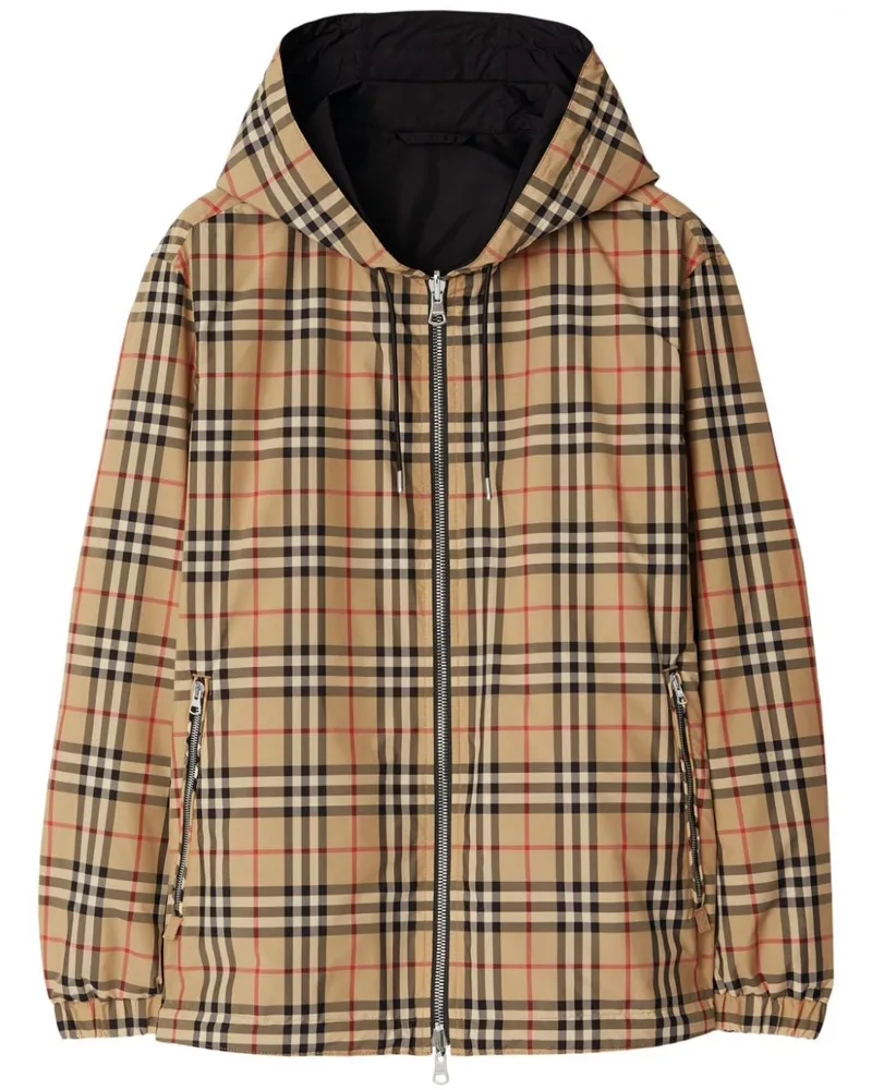 Burberry Wendbare Jacke mit Vintage Check - Nude Nude